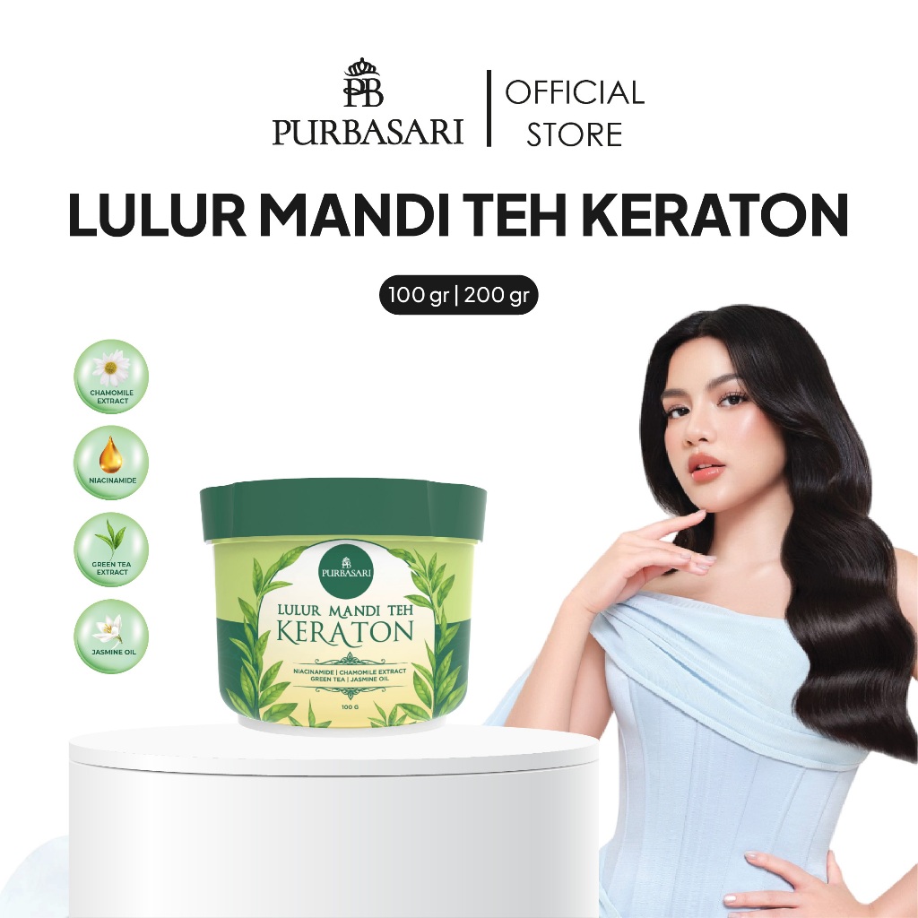 Purbasari Lulur Mandi Teh Keraton / Lulur Pemutih Whitening Pencerah / Lulur pelembab kulit / Lulur 