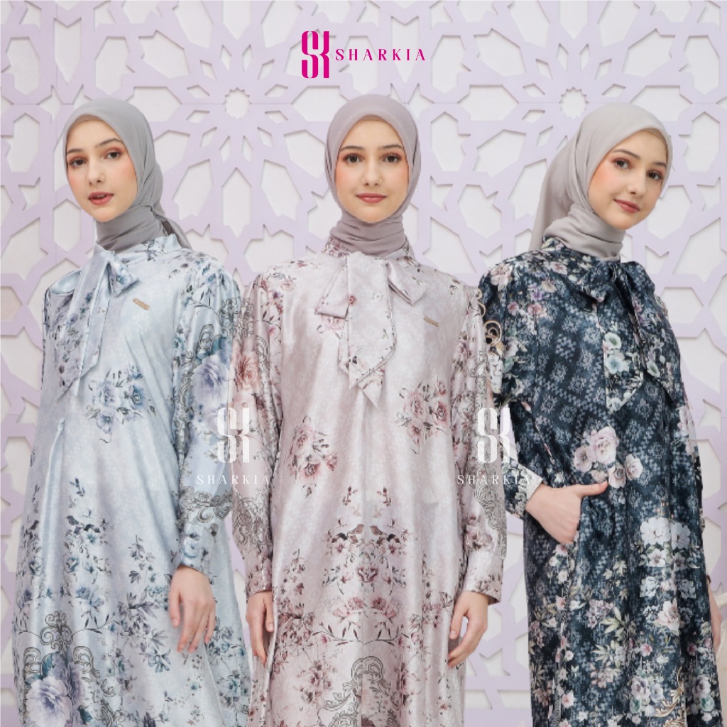 SHARKIA - Gamis Syari Premium Armani Silk Motif Sultan Premium Quality