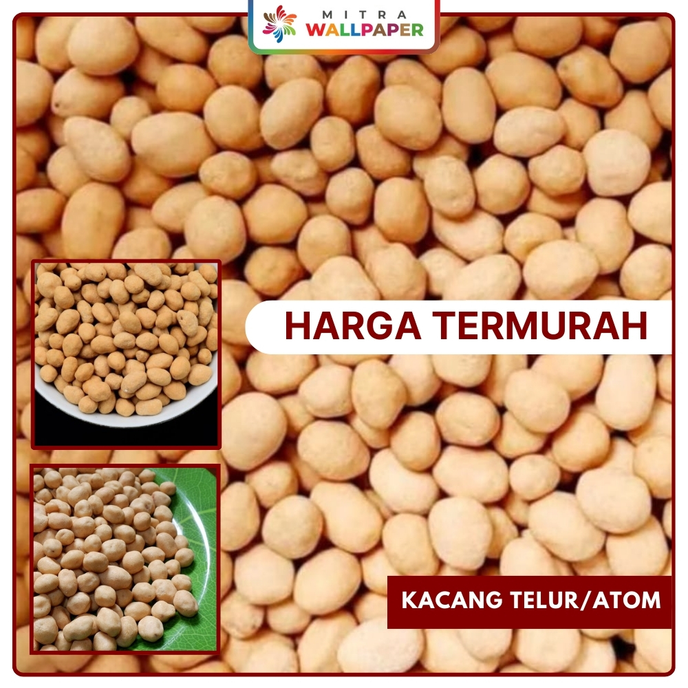 Cemilan Jajanan Kacang Bali Asin Gurih Bawang Camilan Snack Kacangan Telur Oven Atom Renyah