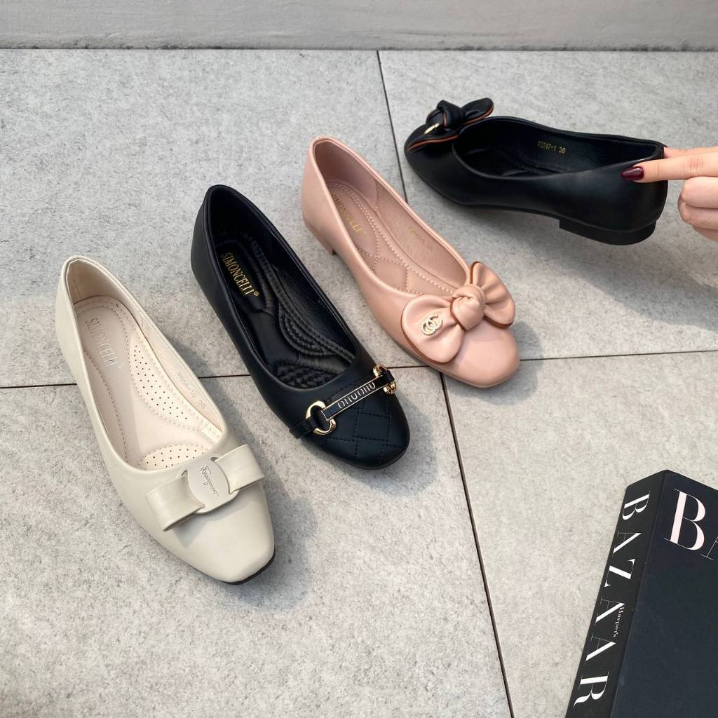 Simoncelli Sepatu Wanita Import Cuci Gudang | Sandal Flat Wanita Import | Sepatu Korea | Sepatu Kerj