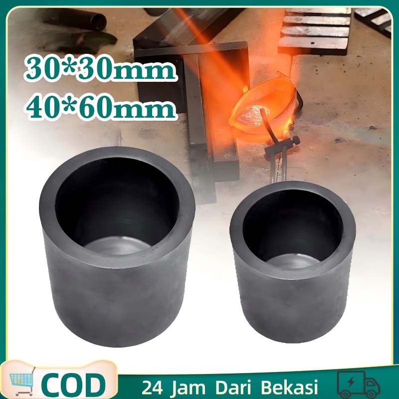 30x30mm/40x60mm Crucible Wadah Peleburan Logam Crucible Grafit Graphite Crucible Melting