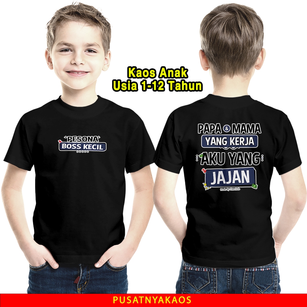 Kaos Anak Motif Pes0na B0ss Kecil - Kaos Anak Premium Usia 1-15 Tahun - Bus Telolet Viral - Baju Dis