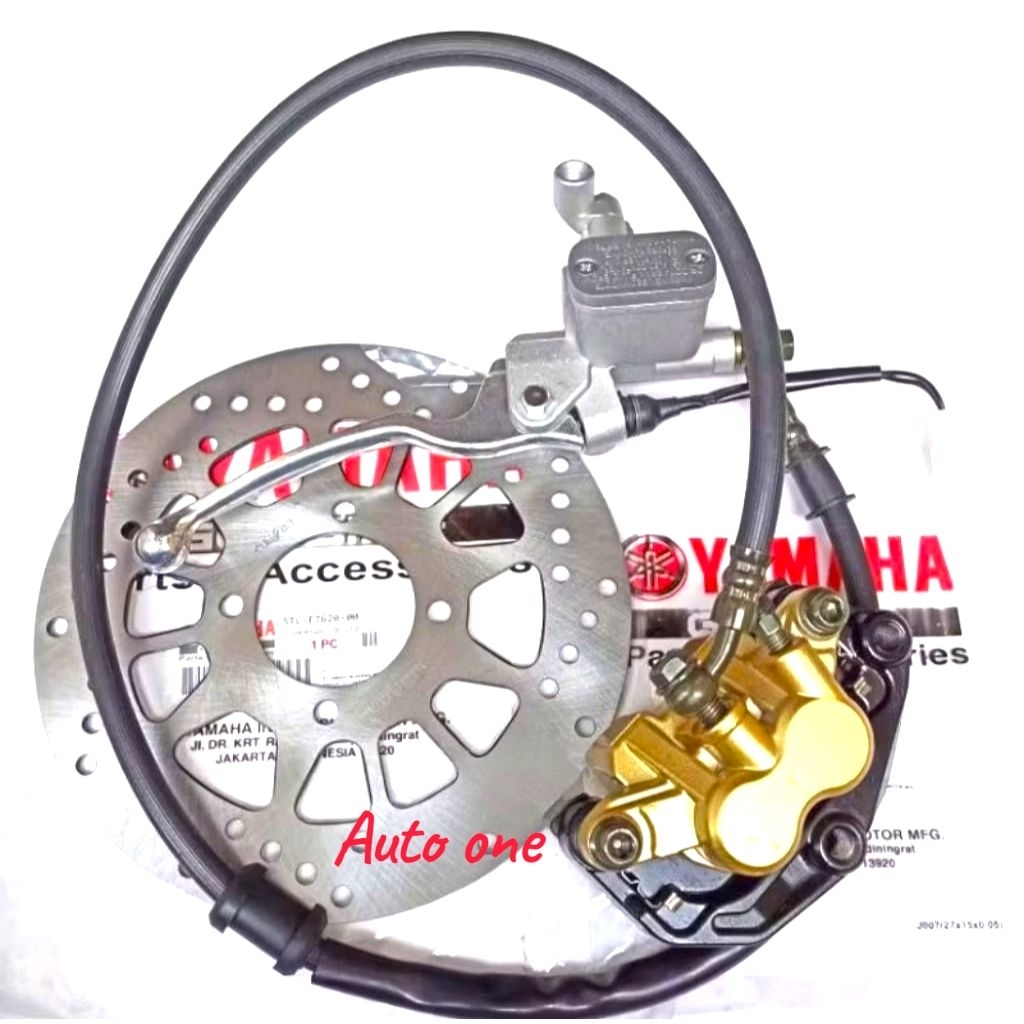 Kaliper + master rem set + selang rem + piringan depan yamaha nouvo z, nouvo, Jupiter burhan