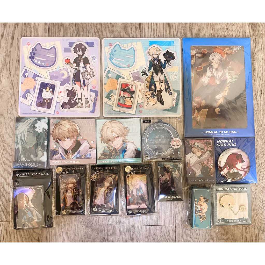 [ READY STOCK OFFICIAL ] Honkai Star Rail HSR Acrylic Stand Block Shikishi Keychain Badge