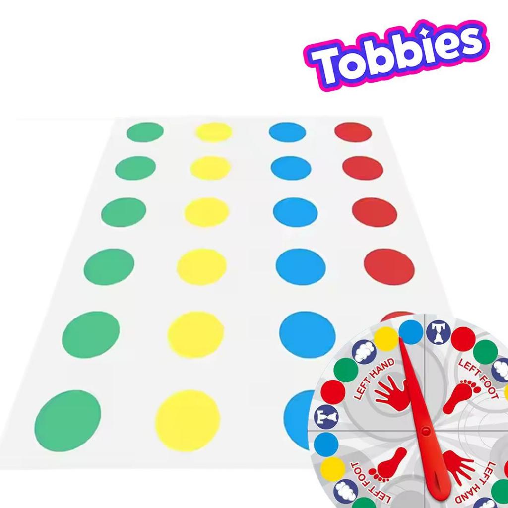 TOBBIES FUN SHOP Permainan Twistling Twister Body Game Plastik Berkualitas untuk 4 Pemain Aktivitas 