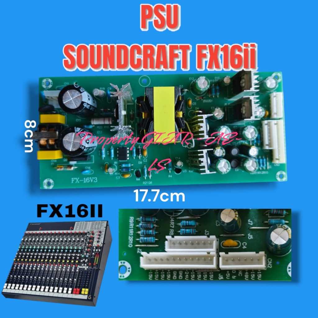 POWER SUPPLY MIXER SOUNDCRAFT FX16II  FX-16V3 PSU MIXER FX 16 ii SOUNDCRAFT