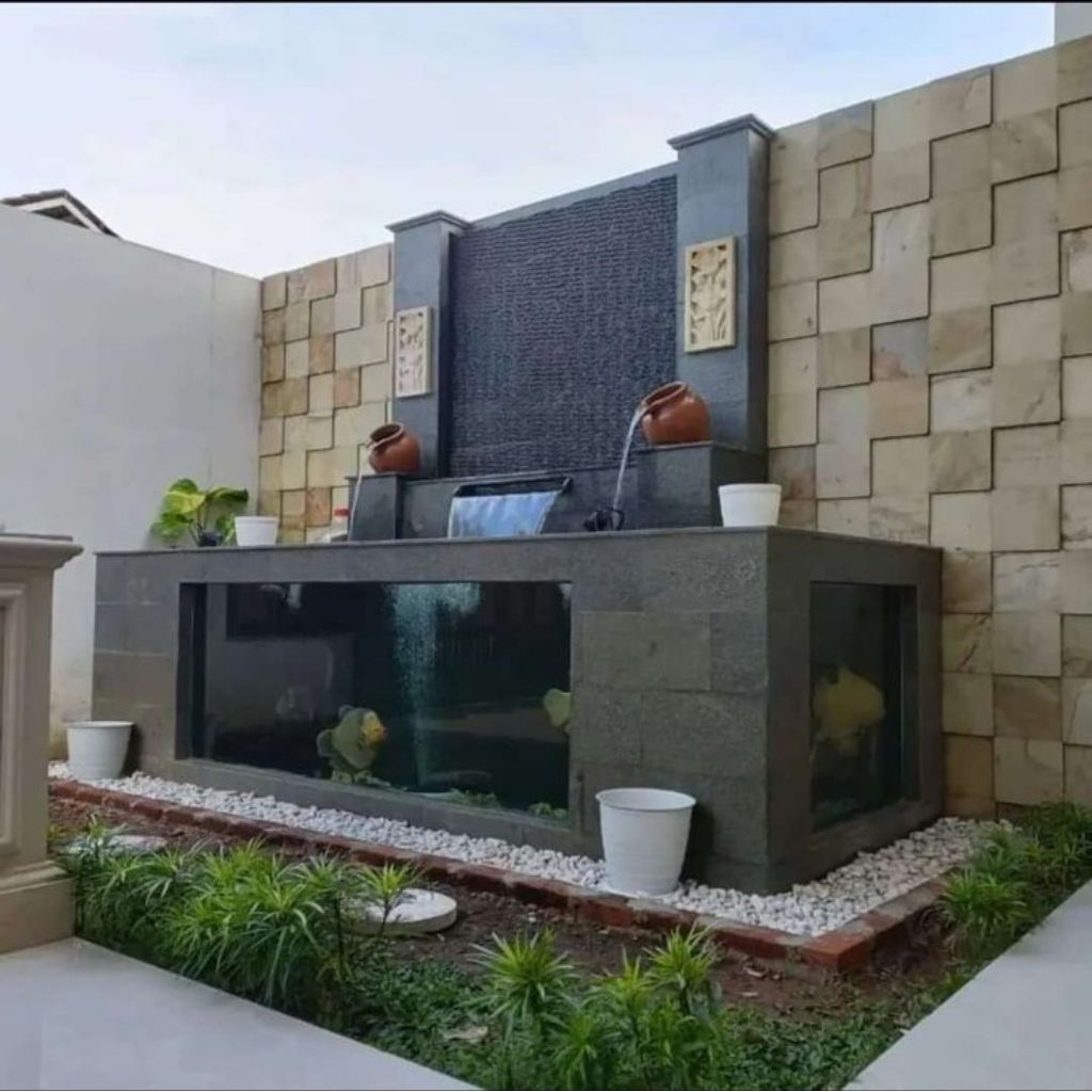 jasaa pembuatan kolam ikan koi kaca minimalis termurah/pembuatan kolam kaca/tukang kolam ikan jakart