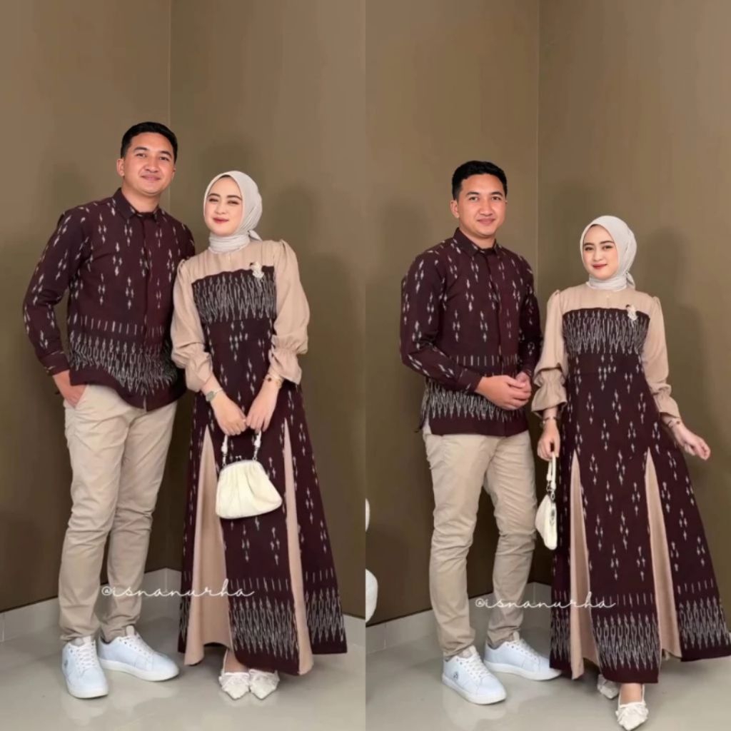 kinanti dress tenun - gamis tenun kinanti - baju tenun gamis - baju tenun kondangan