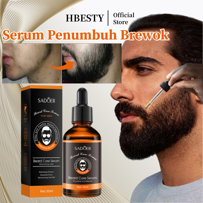 HBESTY Penumbuh brewok Penumbuh kumis Beard serum Penumbuh jenggot brewok tercepat Penumbuh Brewok P