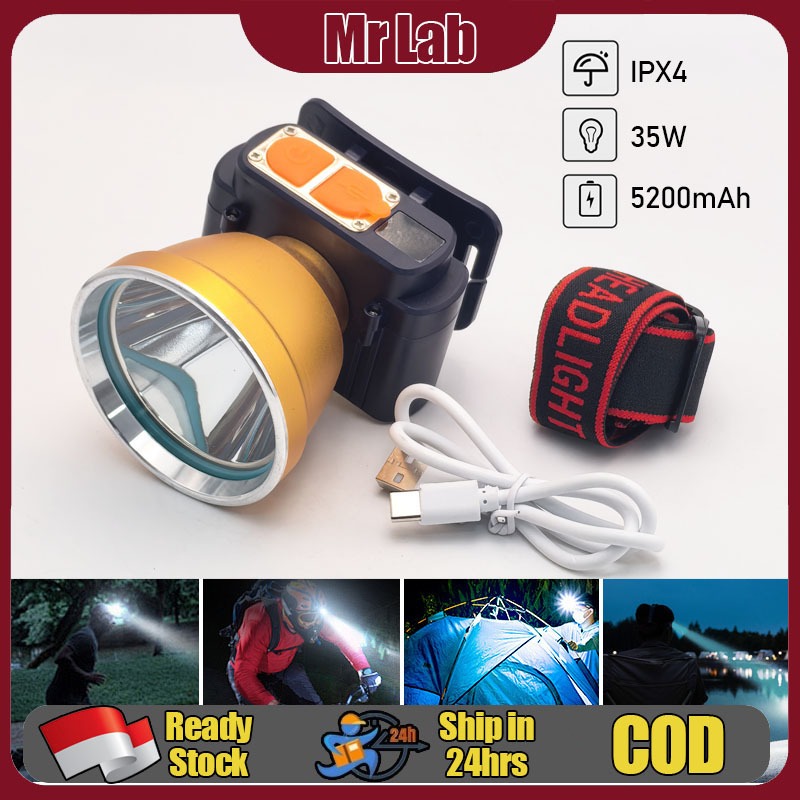 QYD Q268 Senter Kepala Led Rechargeable Headlamp Flashlight Senter Baterai LED Head Lamp