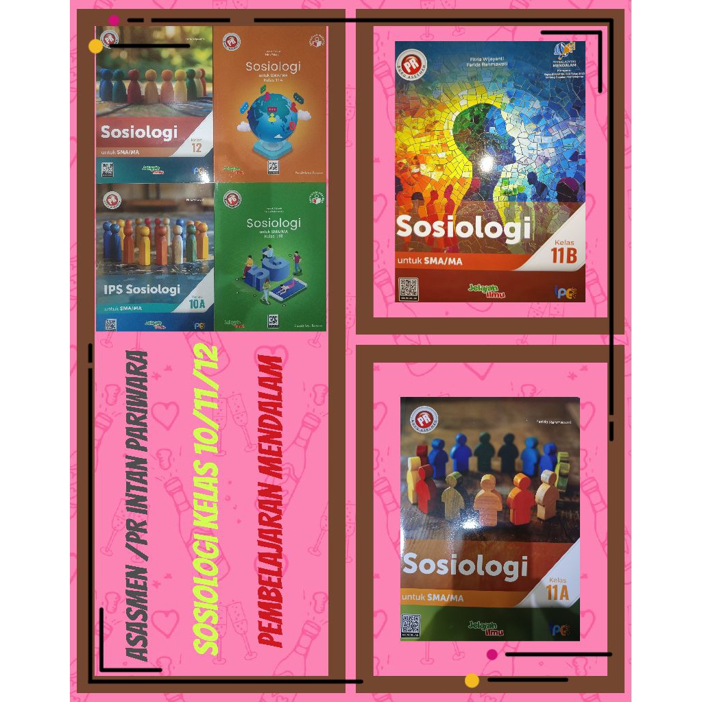 Buku lks/pr kurmer Sosiologi kelas 10,kelas 11,kelas 12,semester 1,semester 2,tahun 2025/2026 intan 