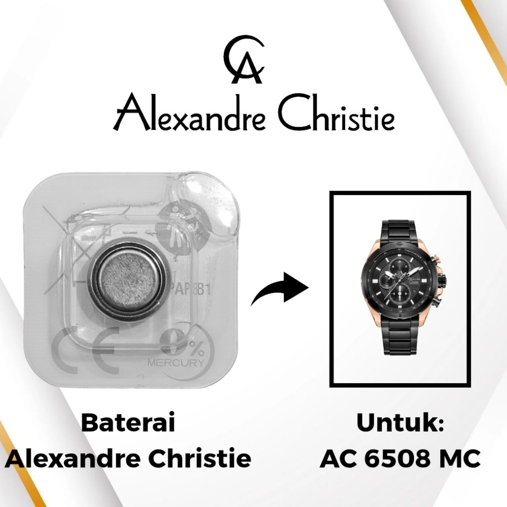 Baterai Jam Tangan Alexandre Christie AC 6508 MC Original