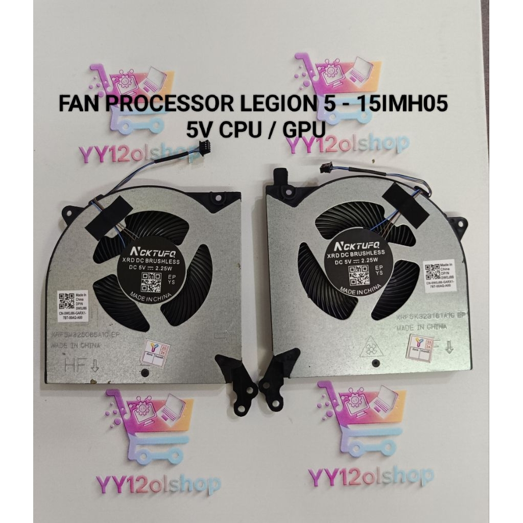 FAN PROCESSOR LENOVO LEGION 5 5 5I 15IMH05 5V CPU / GPU