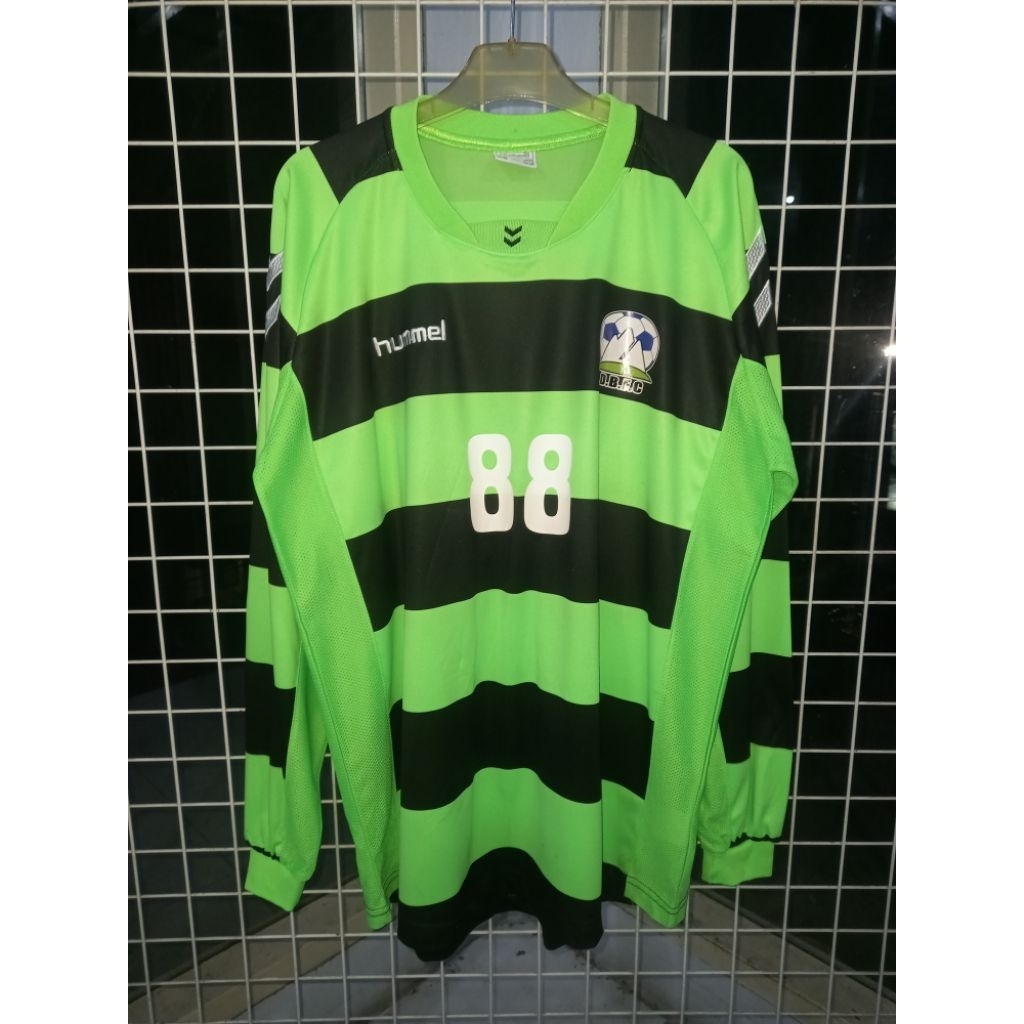 JERSEY DB FC ORIGINAL HUMMEL RETRO LONG SLEEVE/LENGAN PANJANG SALUR HIJAU HITAM NO PUNGGUNG 88