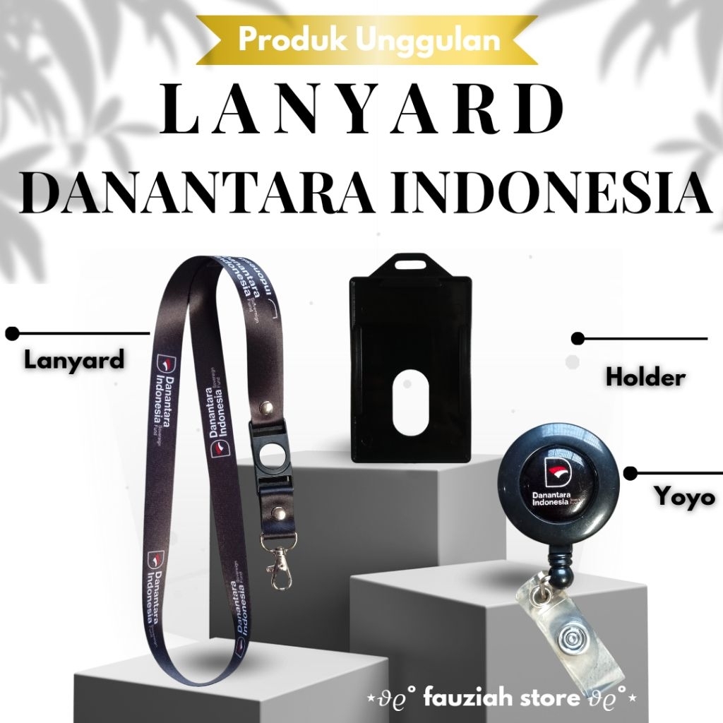 READY TALI ID CARD DANANTARA INDONESIA Warna Hitam / LANYARD DANANTARA INDONESIA TERMURAH