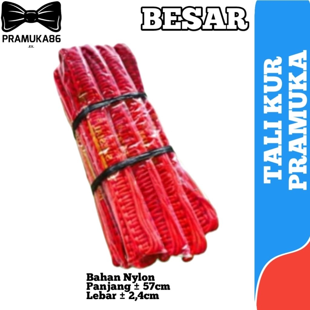 1Kodi Talikur Pramuka PENGGALANG (MERAH) Besar / Tali Peluit Pramuka Besar MERAH / Tali Pluit Pramuk