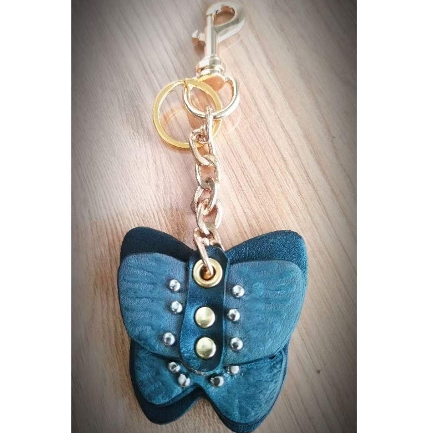 Bagcharm butterfly ala coc bagcharm kupu kulit asli