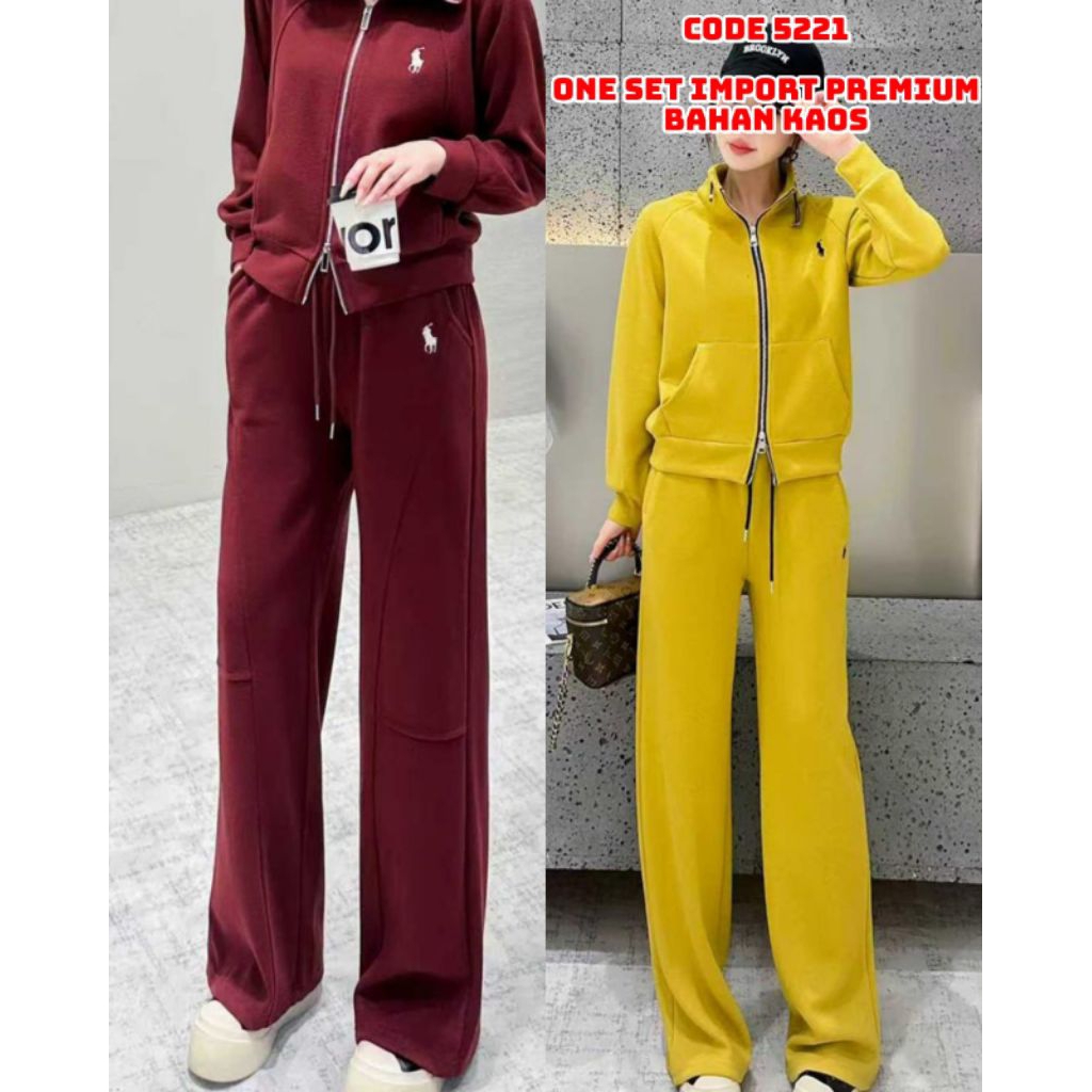 One set kaos import setelan wanita