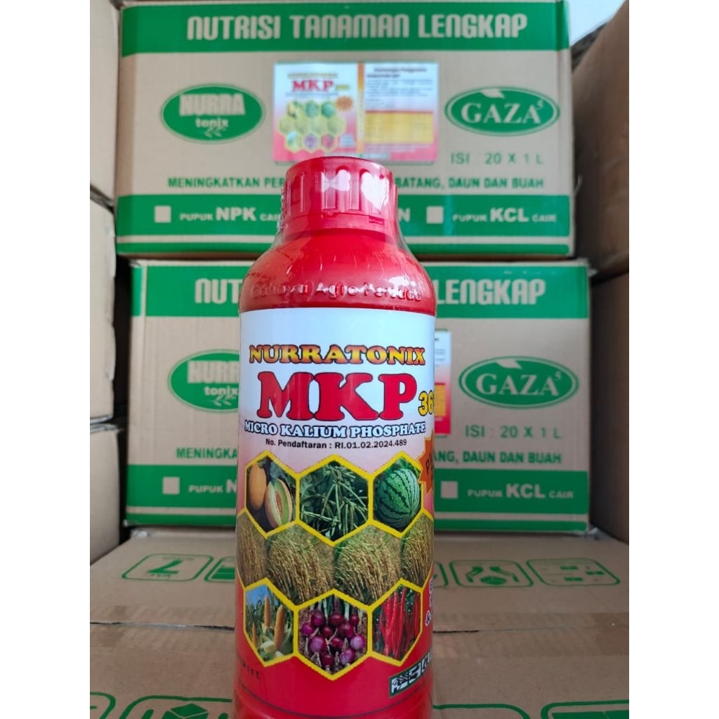 nurratonix mkp premium plus ZPT 1000 ml. pupuk nutrisi kalium phospat penambah bobot gabah pelebat b