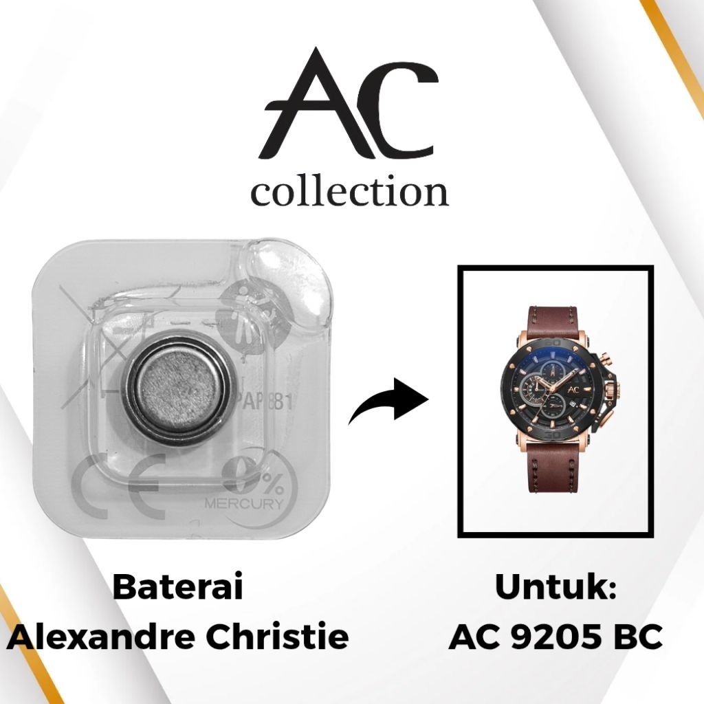 Baterai Jam Tangan Alexandre Christie Collection AC 9205 BC Original