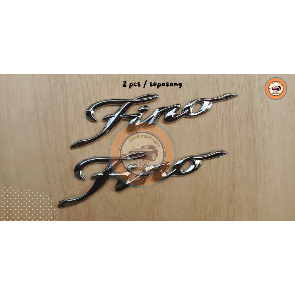 emblem motor fino lokal / emblem Logo timbul 3D fino chrome / Yamaha fino / emblem timbul fino - Fin