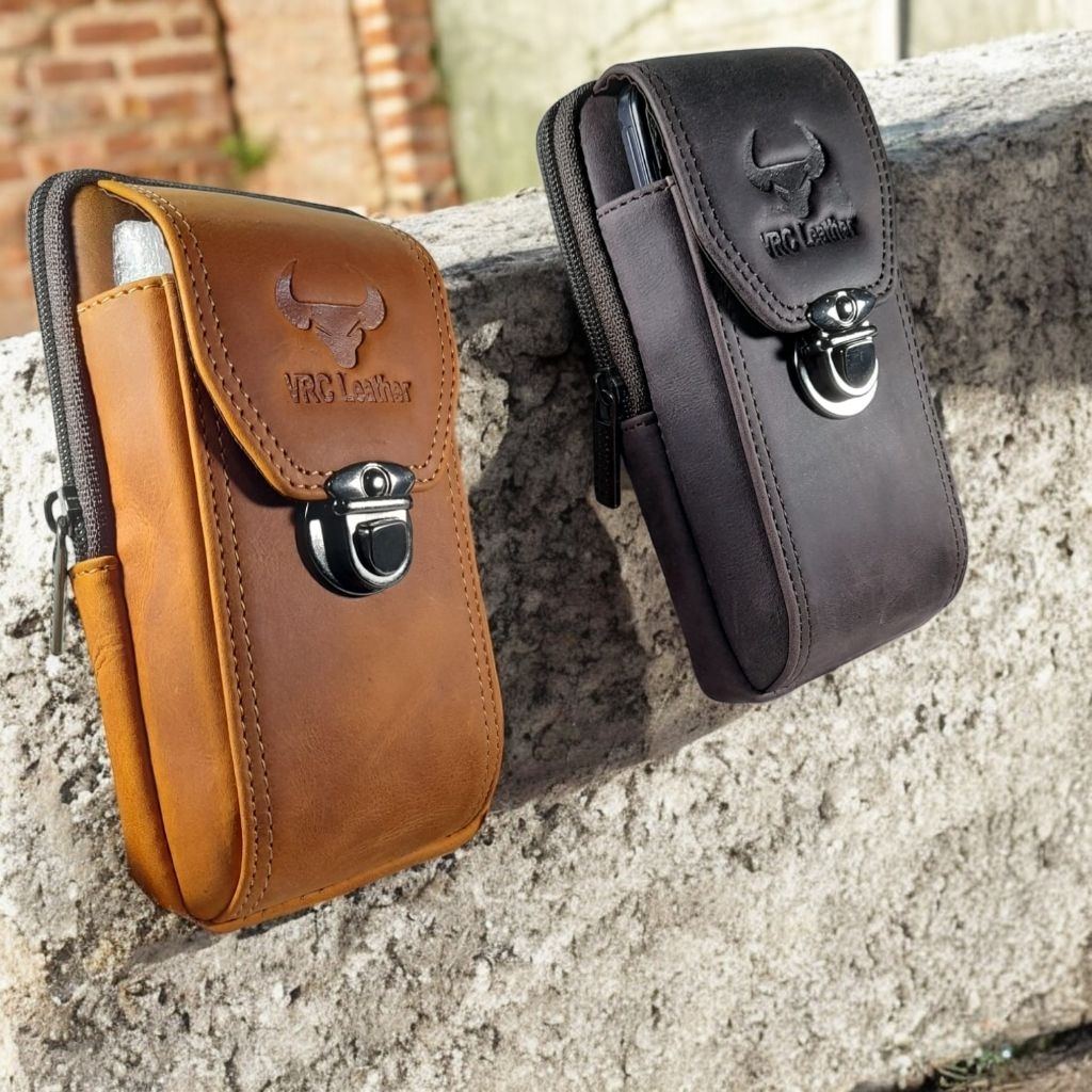 Dompet Hp Pinggang Kulit Asli Crazy Horse