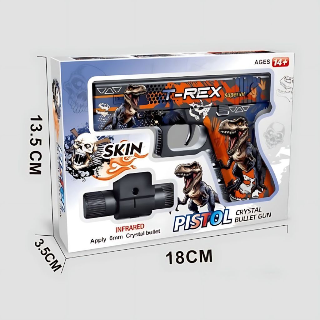 TERLENGKAP Mainan Pistol Anak -, PELURU GELL BULET WATER Aman untuk Anak terbaru t-rex,