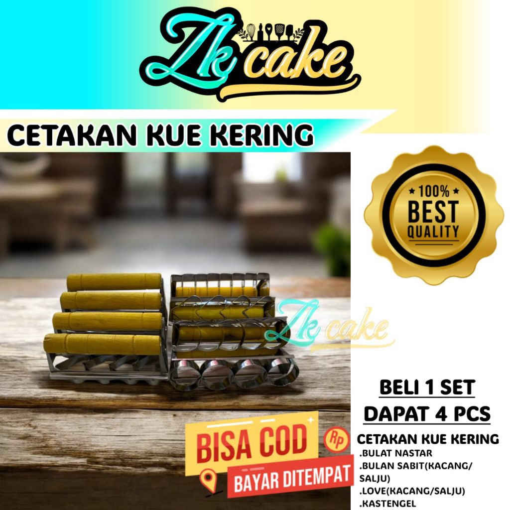 CETAKAN KUE KERING KASTENGEL / CETAKAN KUE PUTRI SALJU KACANG BULAN SABIT NASTAR BULAT