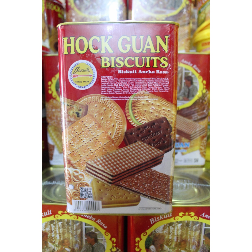 Biskuit Kaleng Hock Guan Assorted Biscuits 1350g | Biskuit Aneka Rasa Original | Hampers Lebaran | S