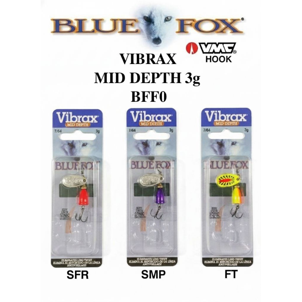 LURE / UMPAN VIBRAX BLUE FOX MID DEPTH 3gram