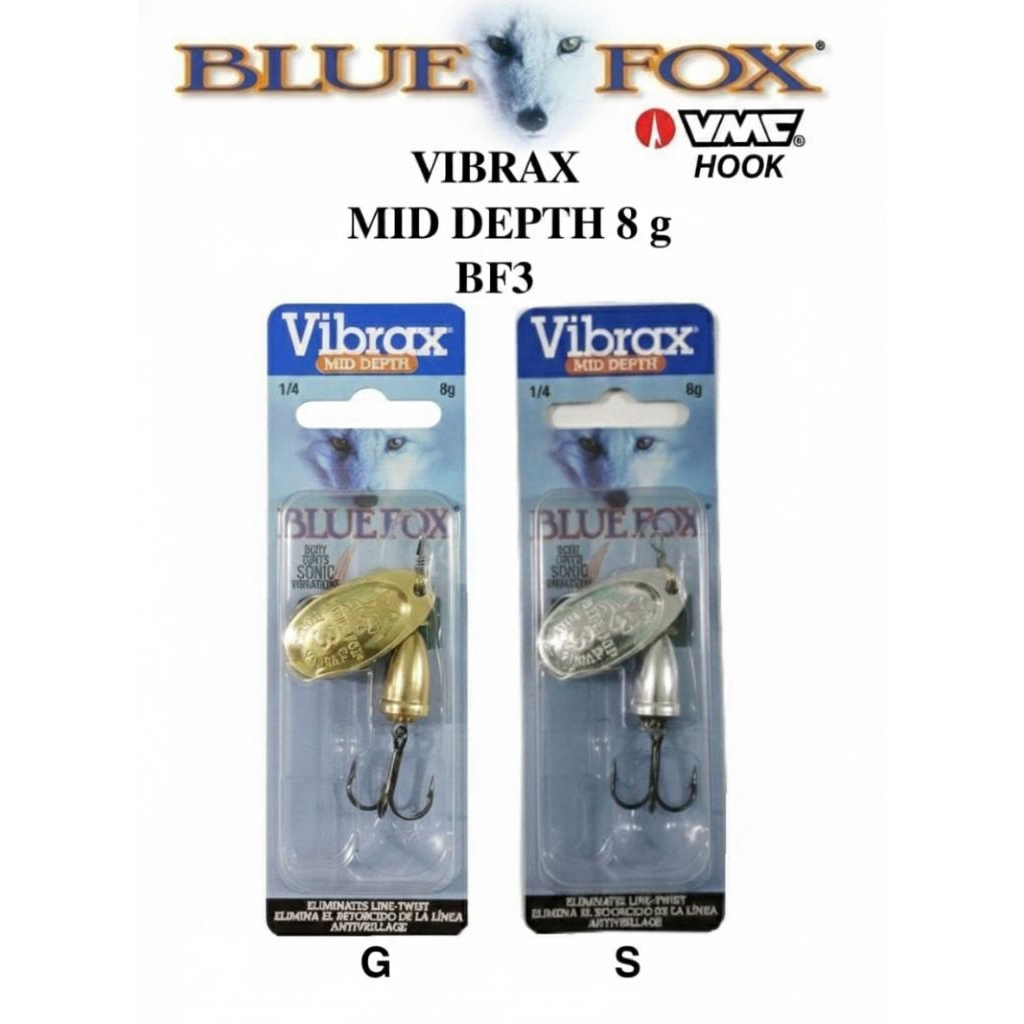 LURE / UMPAN VIBRAX BLUE FOX MID DEPTH 8gram