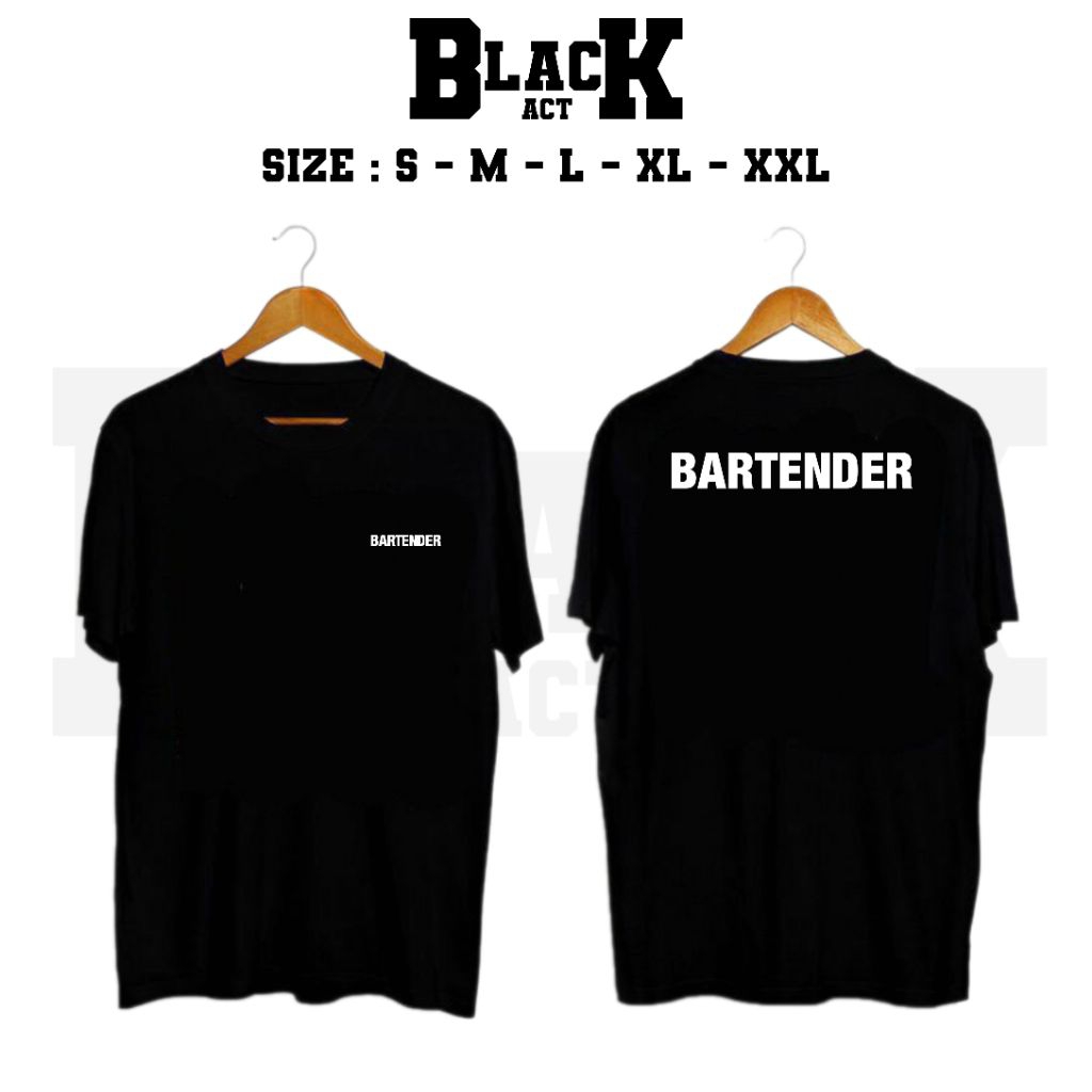 KAOS BARTENDER SIMPEL // T-SHIRT BARTENDER