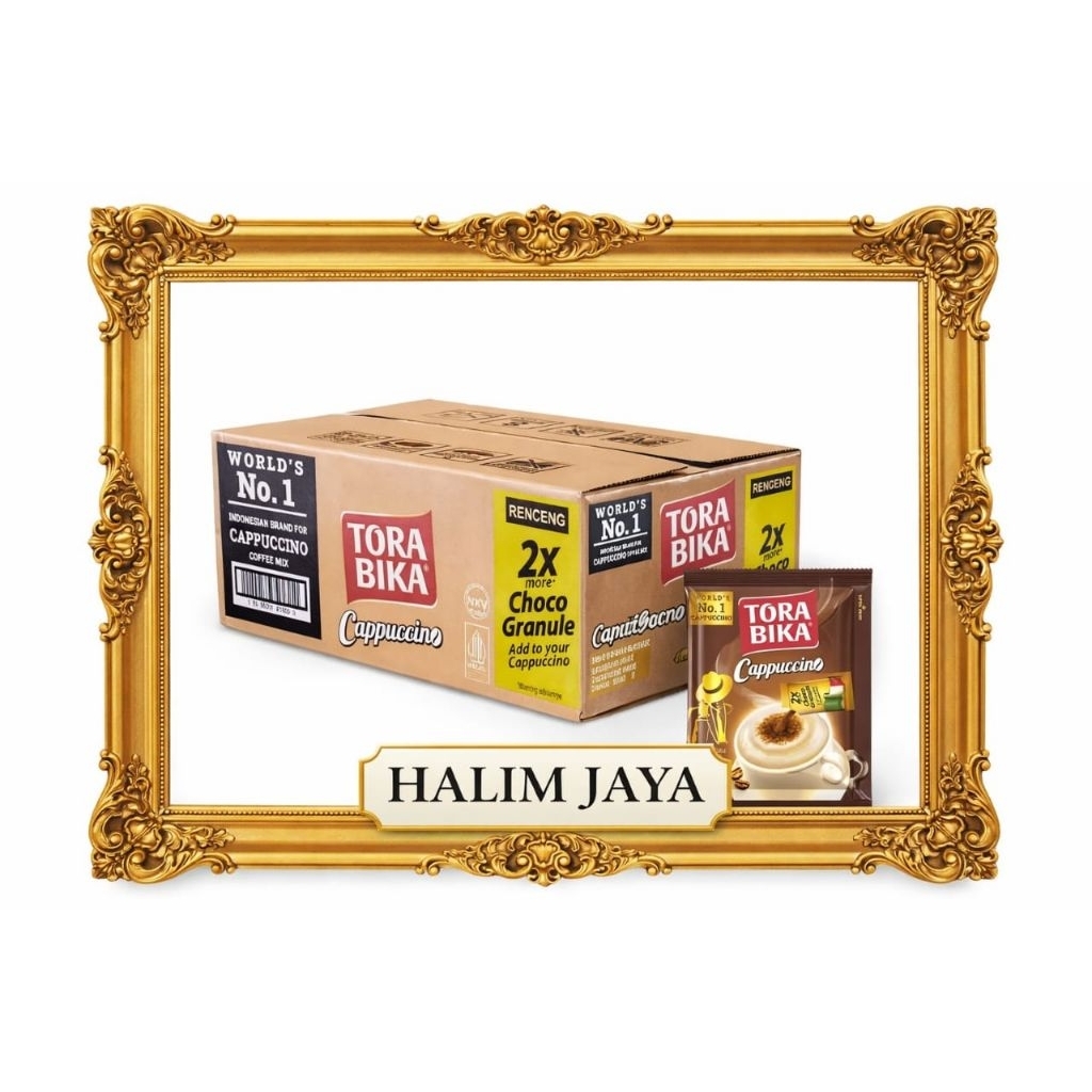 Torabika Cappuccino 1dus isi 12Renteng - Praktis, Nikmat Hangat atau Dingin