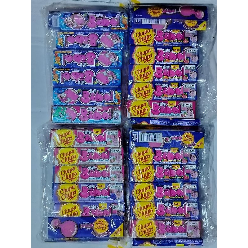 Permen Karet Big Babol Stick Renceng - Netto 12pcs @20gr (Bisa Instant Pengiriman Grab/Gojek)