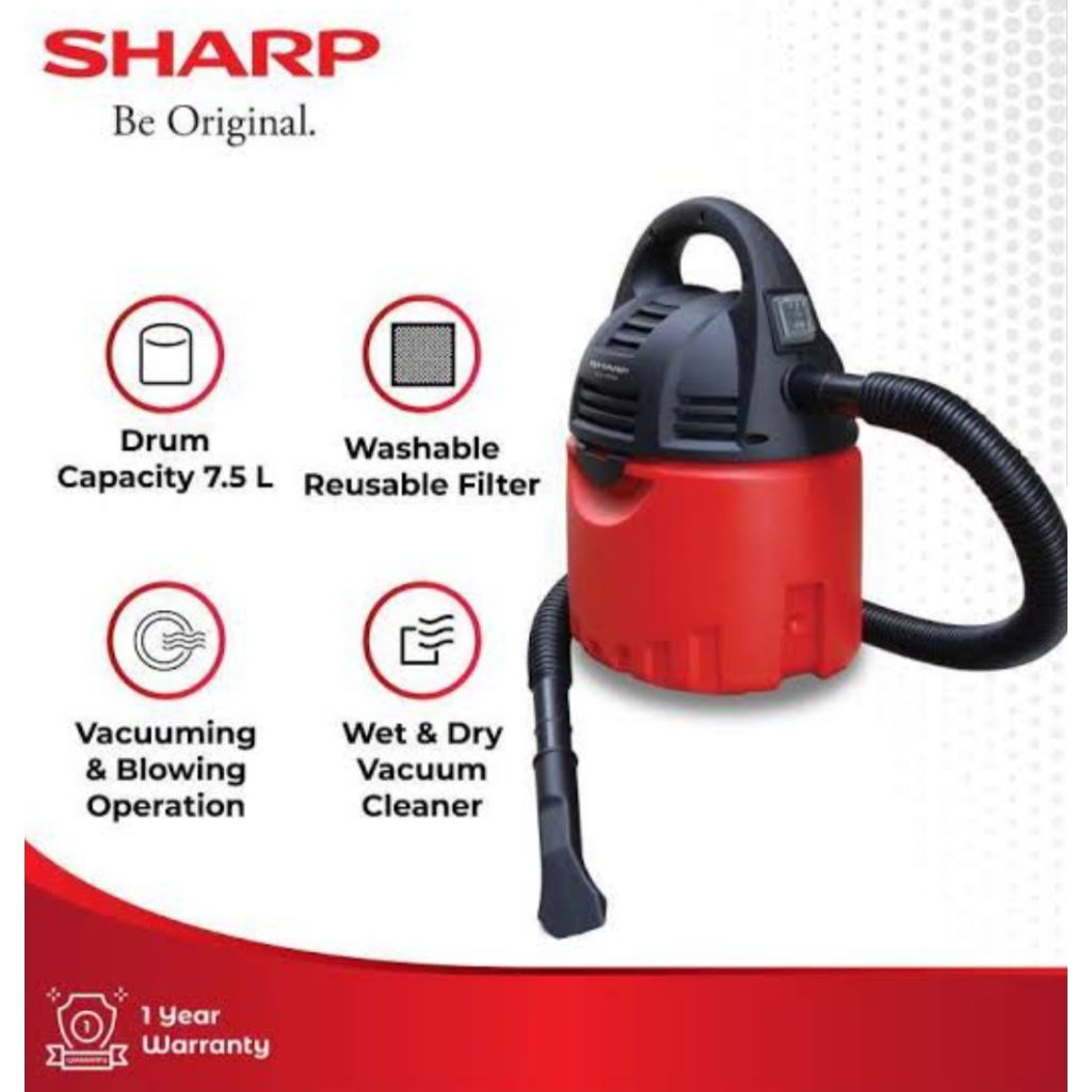 vacuum cleaner sharp ec-cw60 wet and dry vacum dust indicator sharp bagged canister vakum kabel 5 me