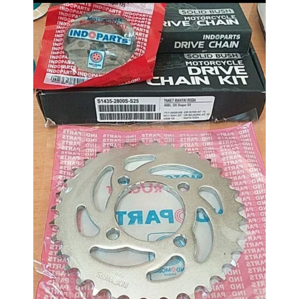 gir paket gear set indopart Shogun 125 smas old lama
