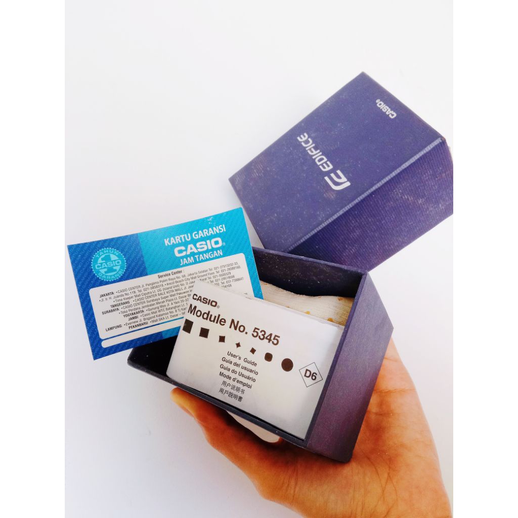 Kotak Jam Tangan Casio Edifice Fullset