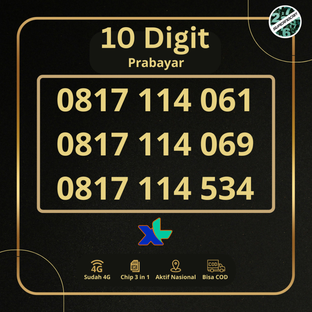 XL 10 DIGIT PRABAYAR - NOMOR CANTIK XL 10 DIGIT LANGKA PRABAYAR - 5G Ready