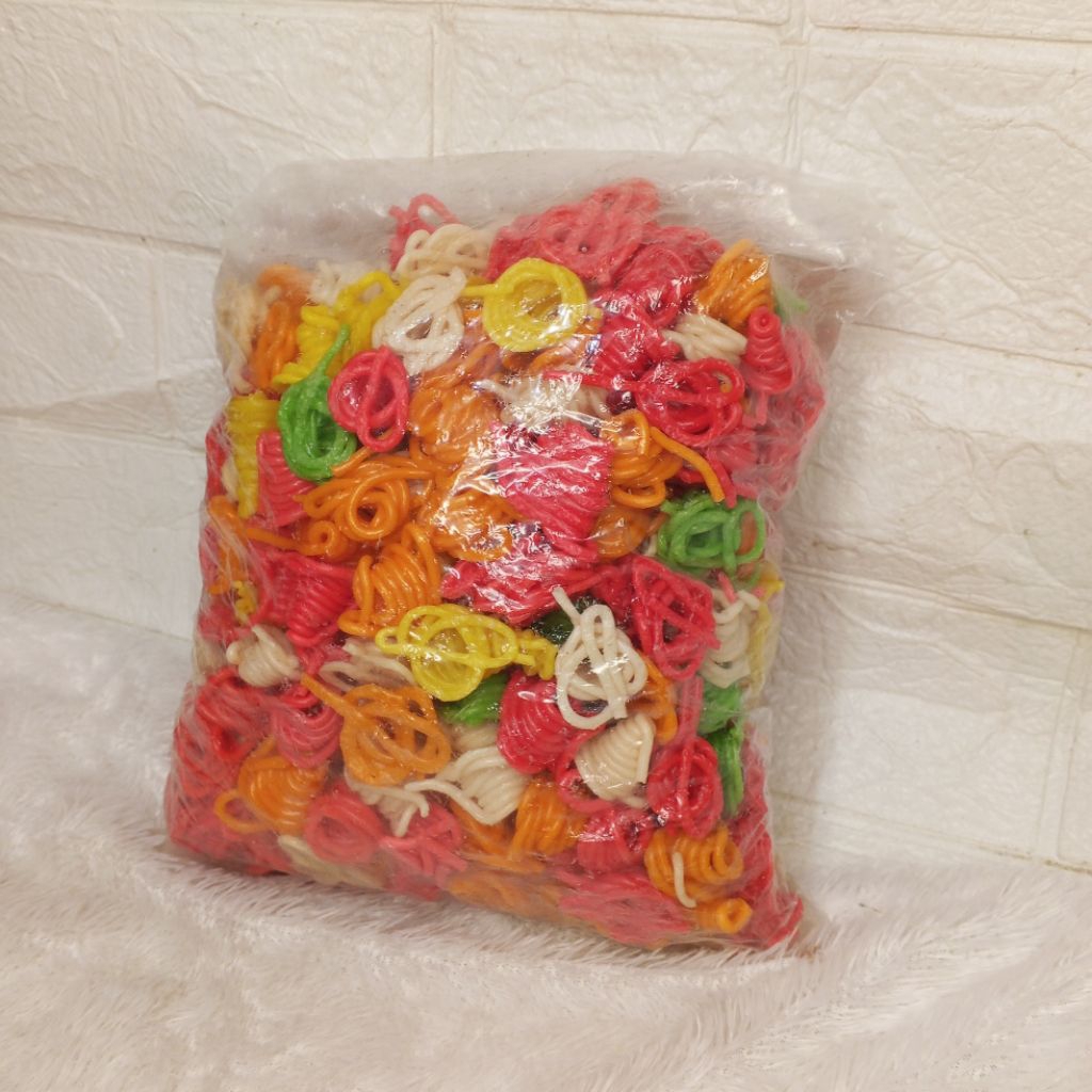 Kerupuk seblak kerupuk mentah warna warni 1kg