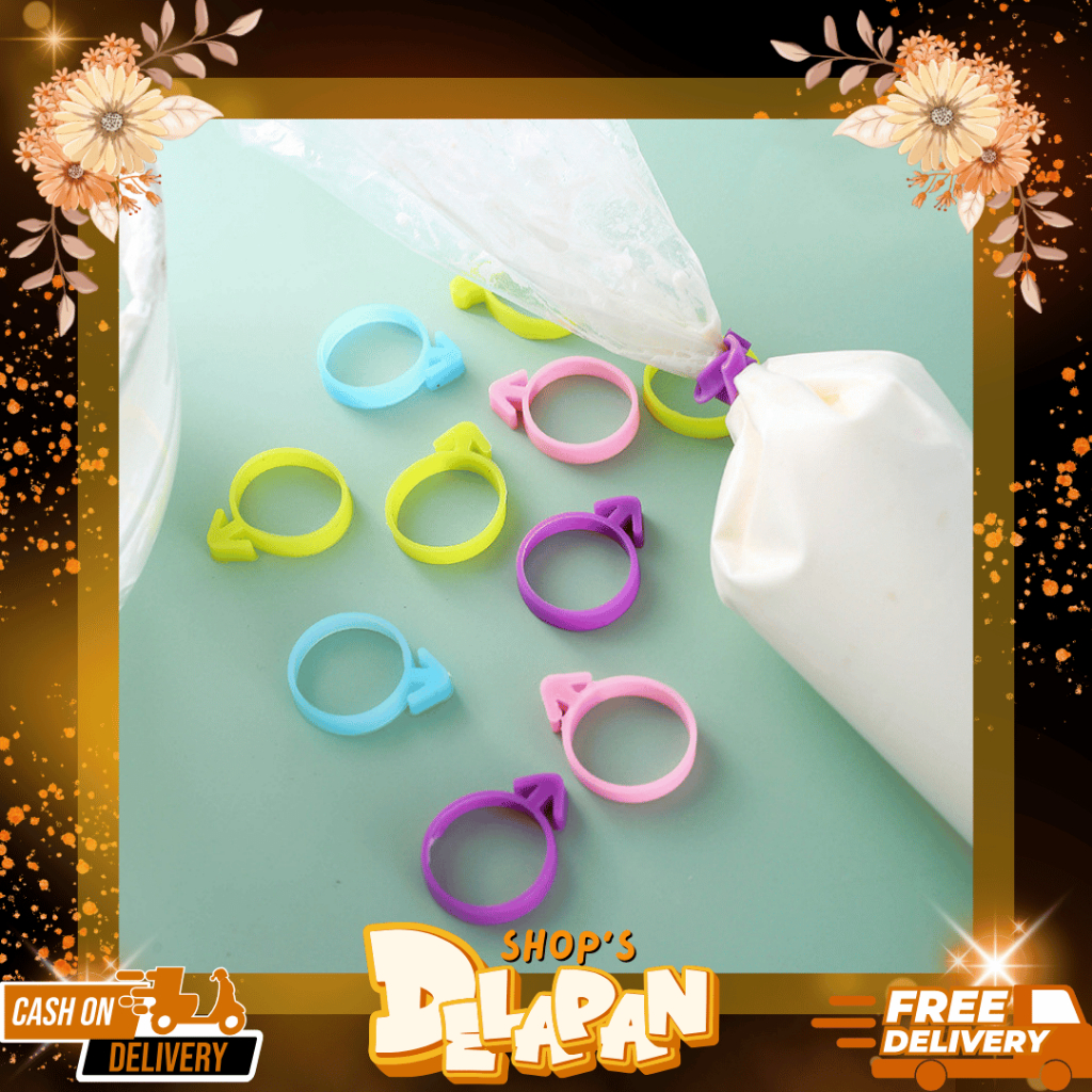 DELAPANSHOP | Karet Pengikat Kantong Piping bag Icing Bahan Silikon tali piping bag / karet penutup 