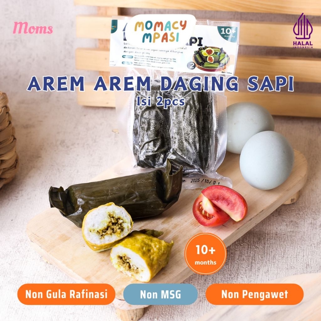 Momacy Arem-Arem Daging Sapi Isi 2pcs, Healthy Frozen Food, Menu MPASI, Makanan Bayi & Anak, Snack B
