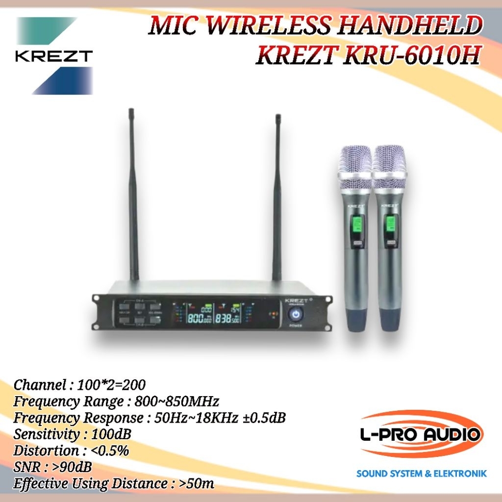 Mic Wireless KREZT KRU 6010H KRU 6010L KREZT PRO