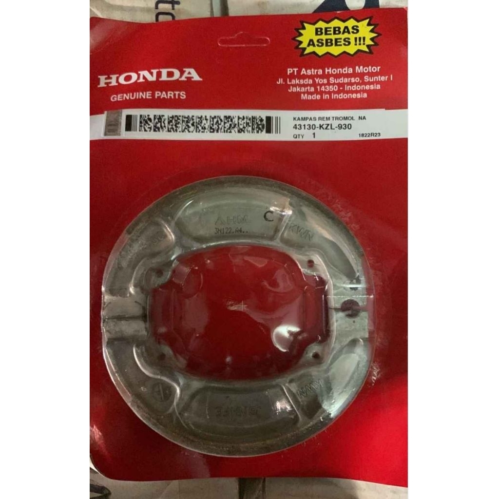 kampas rem belakang beat vario ori ahm