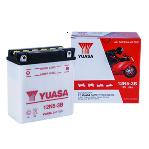 Aki Motor Honda Astrea Grand Merk Yuasa Type 12N5-3B (5 Ah)