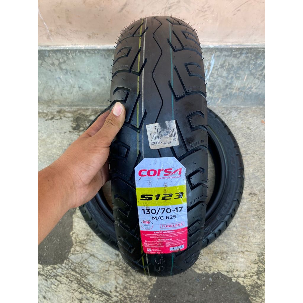 Ban Belakang Tubeless KLX CRF WR GSX NINJA CBR VIXION MEGAPRO RING 17 Tubeless Corsa S123 130/70-17