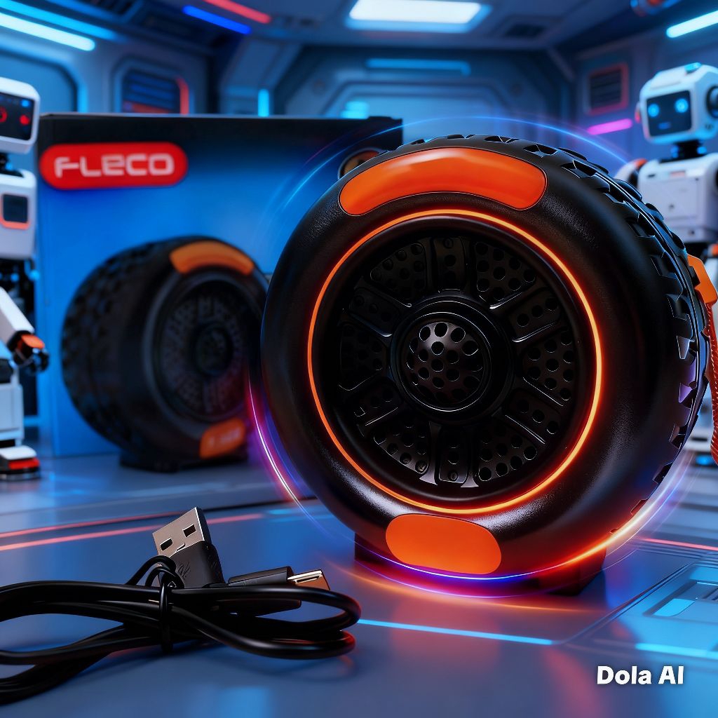 Speaker Portable Super Bass Wirelles,Tampilan Ban Roda Mobil Keren