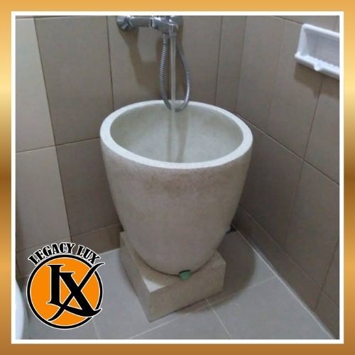 Bak mandi terazzo marmer minimalis-LX