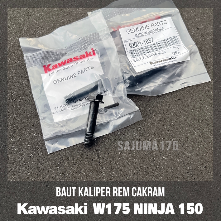 Baut Kaliper Rem Cakram | Caliper Bolt  Kawasaki W175 | Ninja 150 RSSRR | Ninja 250 | Kaze | Blitz |