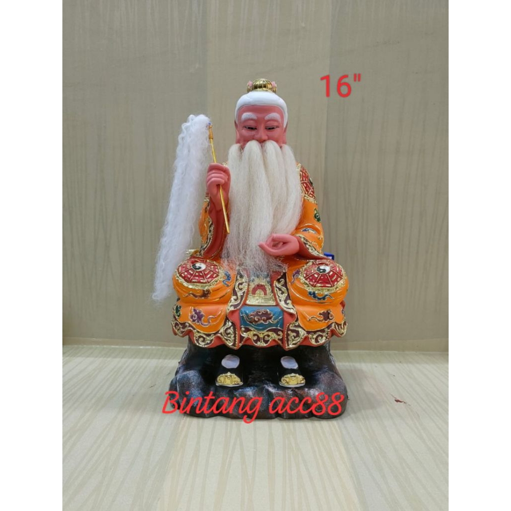 patung dewa thai siong lau cin / thai siong - kayu - 16inch