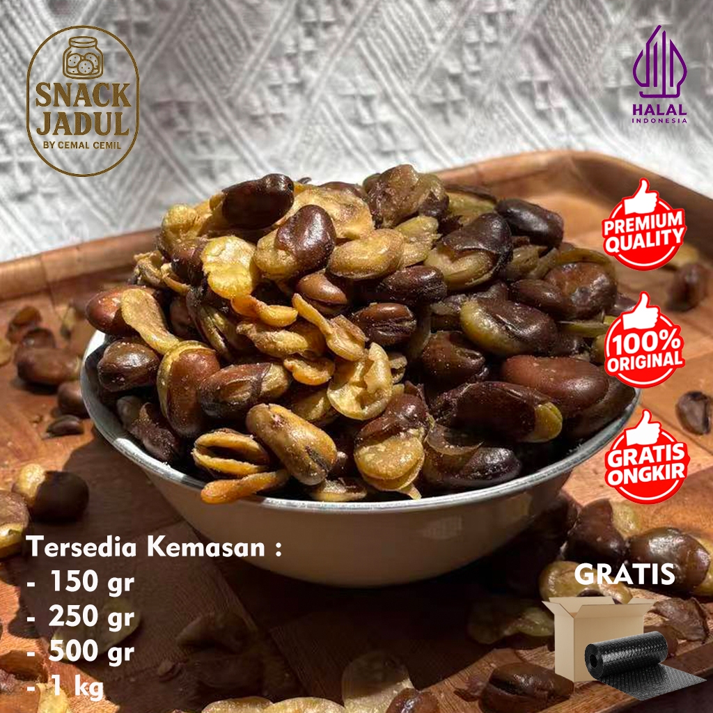 Snack Jadul-Makanan Ringan Cemilan Snack Lebaran Idul Fitri Kacang Koro Kulit Kacang Mente Asin Guri